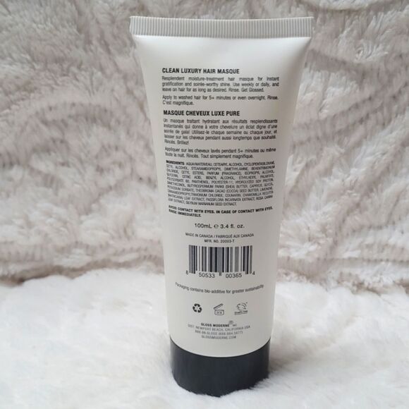 Gloss Moderne Clean Luxury Hair Masque Mask 3.4 Ounces Vegan New Foil Sealed - Picture 2 of 5